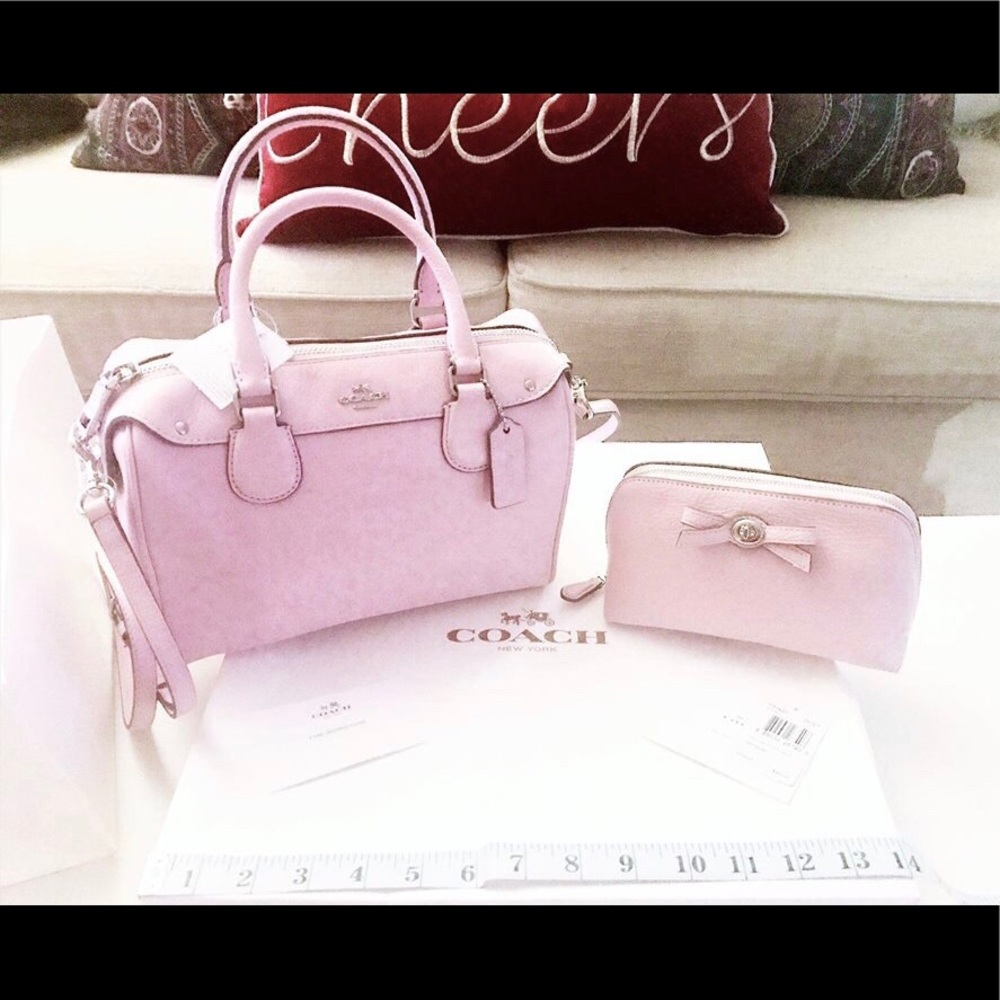 COACH Purse & Pouch Set (NWT) Rare Pale Pink!